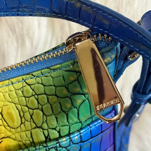 Brahmin Katie Popsicle Melbourne Croc-Embossed shoulder bag crossbody - Picture 5 of 14